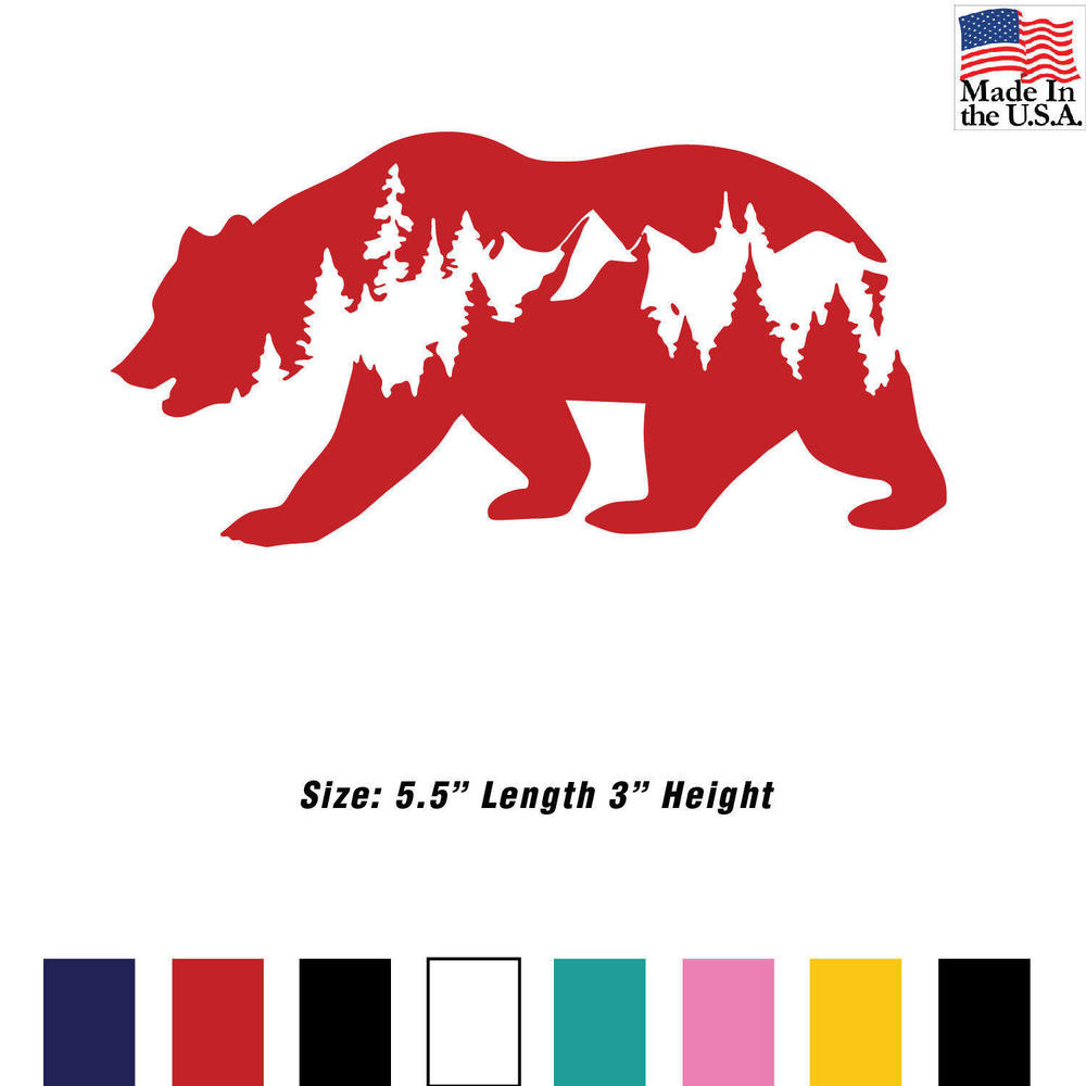 Mountain Bear High Performance Vinyl Decal Sticker Oracal 751C